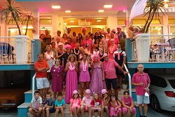 hotel in Rimini pink night